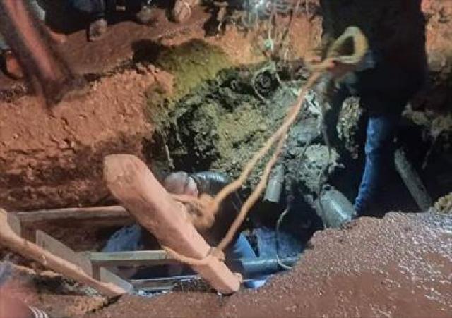 الأمطار تكشف عن سرداب أثري بقرية نشيل بالغربية بعد هبوط في بالوعات الصرف الصحي