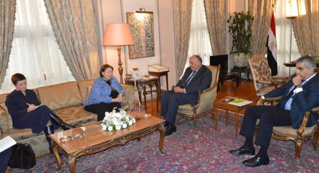 سامح شكري يستقبل مبعوث الاتحاد الأوروبي لعملية السلام في الشرق الأوسط
