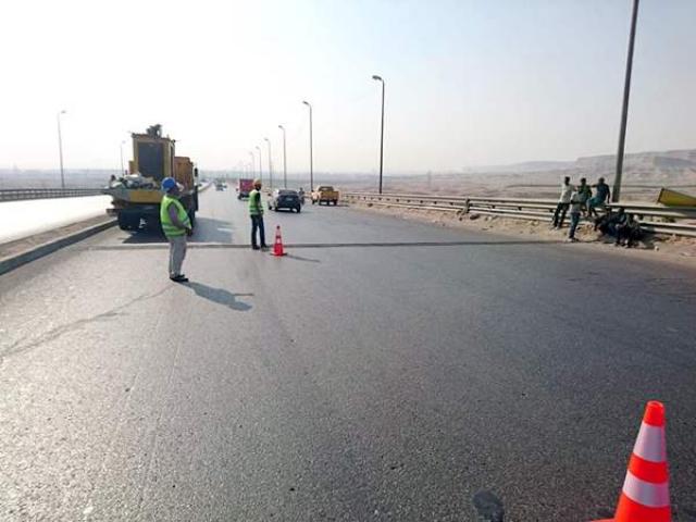 غلق جزئى لطريق الواحات فى الاتجاهين لمدة 7 أيام