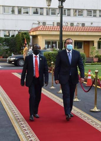 مدبولى ونائب رئيس جنوب السودان