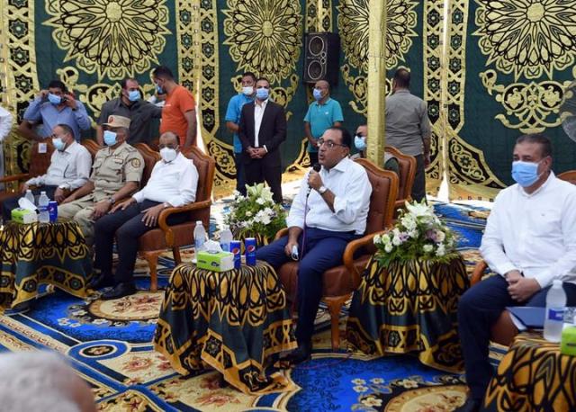 مدبولى خلال زيارة المنوفية