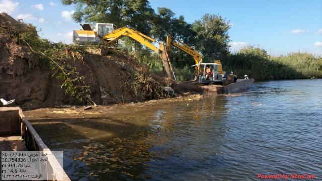 خلال عمليات التطهير وتأهيل الترع